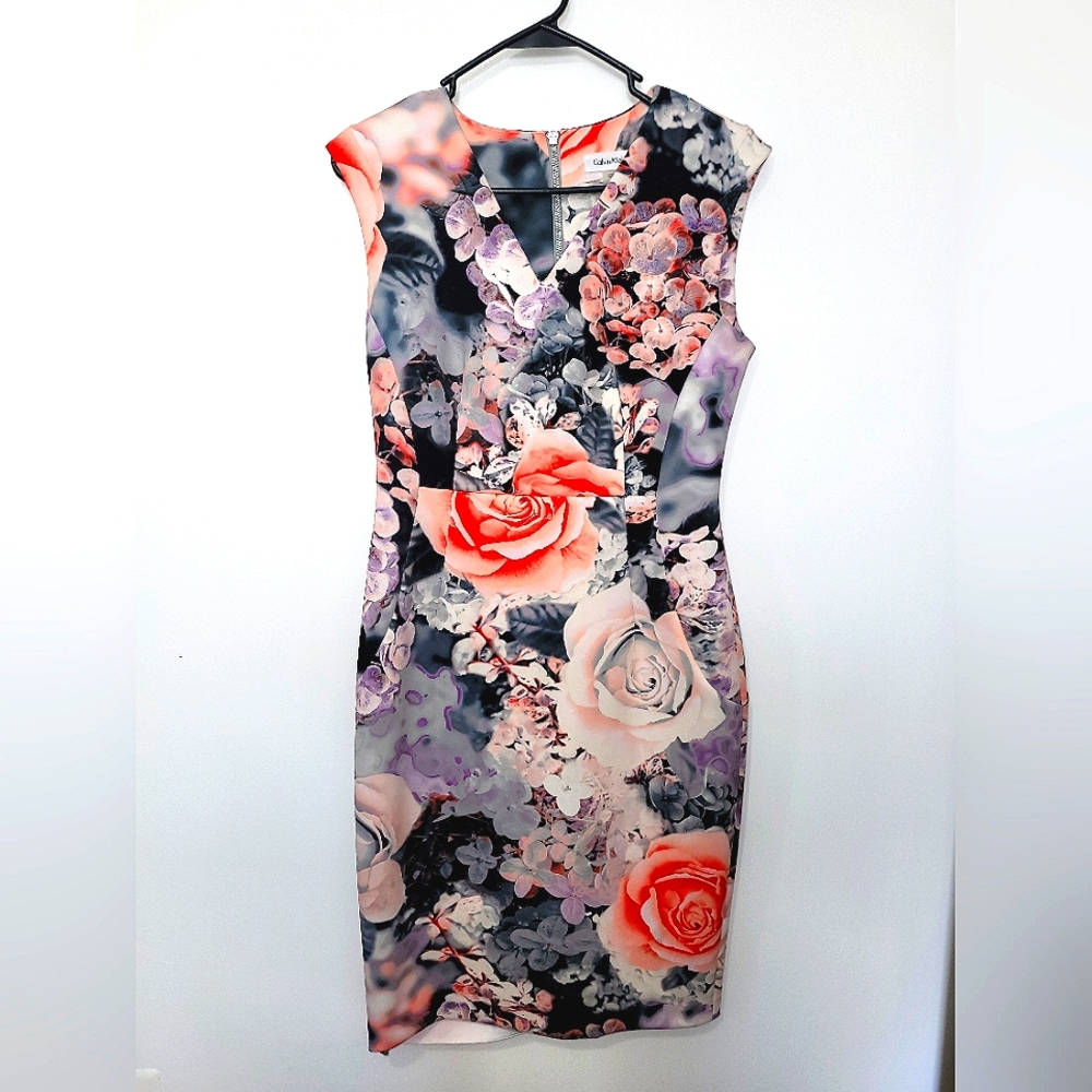 Calvin Klein Flower scuba dress